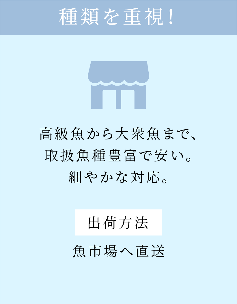 高級魚から大衆魚まで、取扱魚種豊富で安い。細やかな対応。