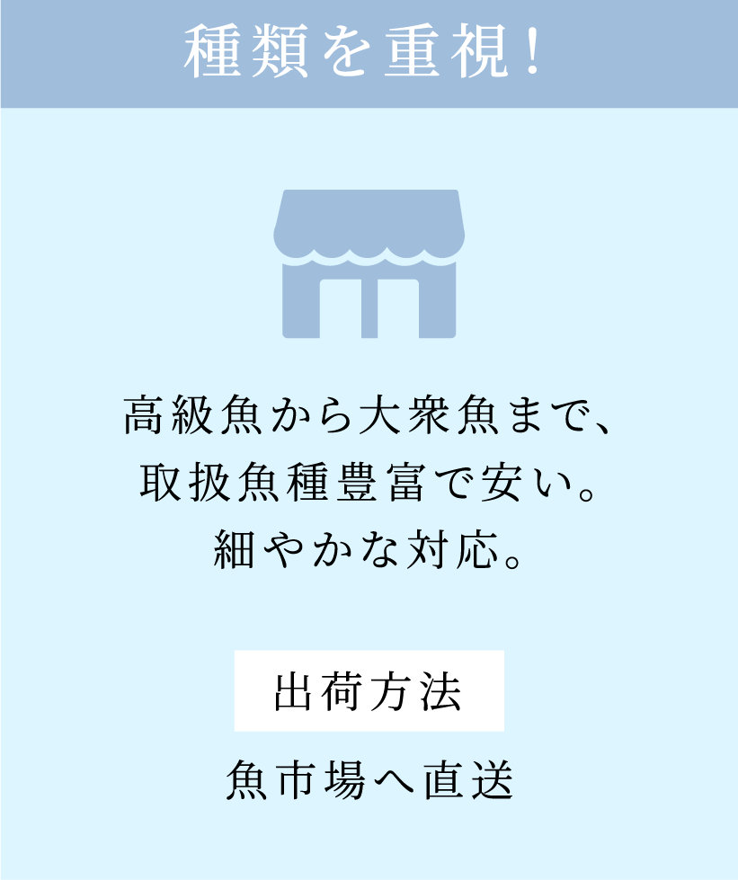 高級魚から大衆魚まで、取扱魚種豊富で安い。細やかな対応。